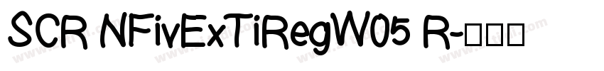 SCR NFivExTiRegW05 R字体转换